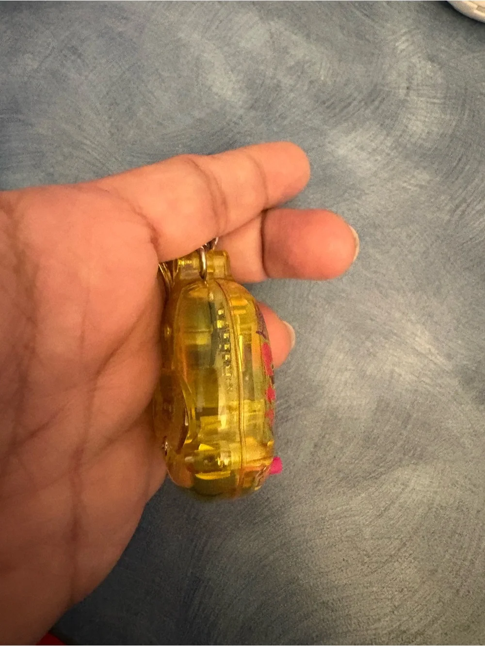 Yellow Virtual Pet Keychain by - Yellow/Pink